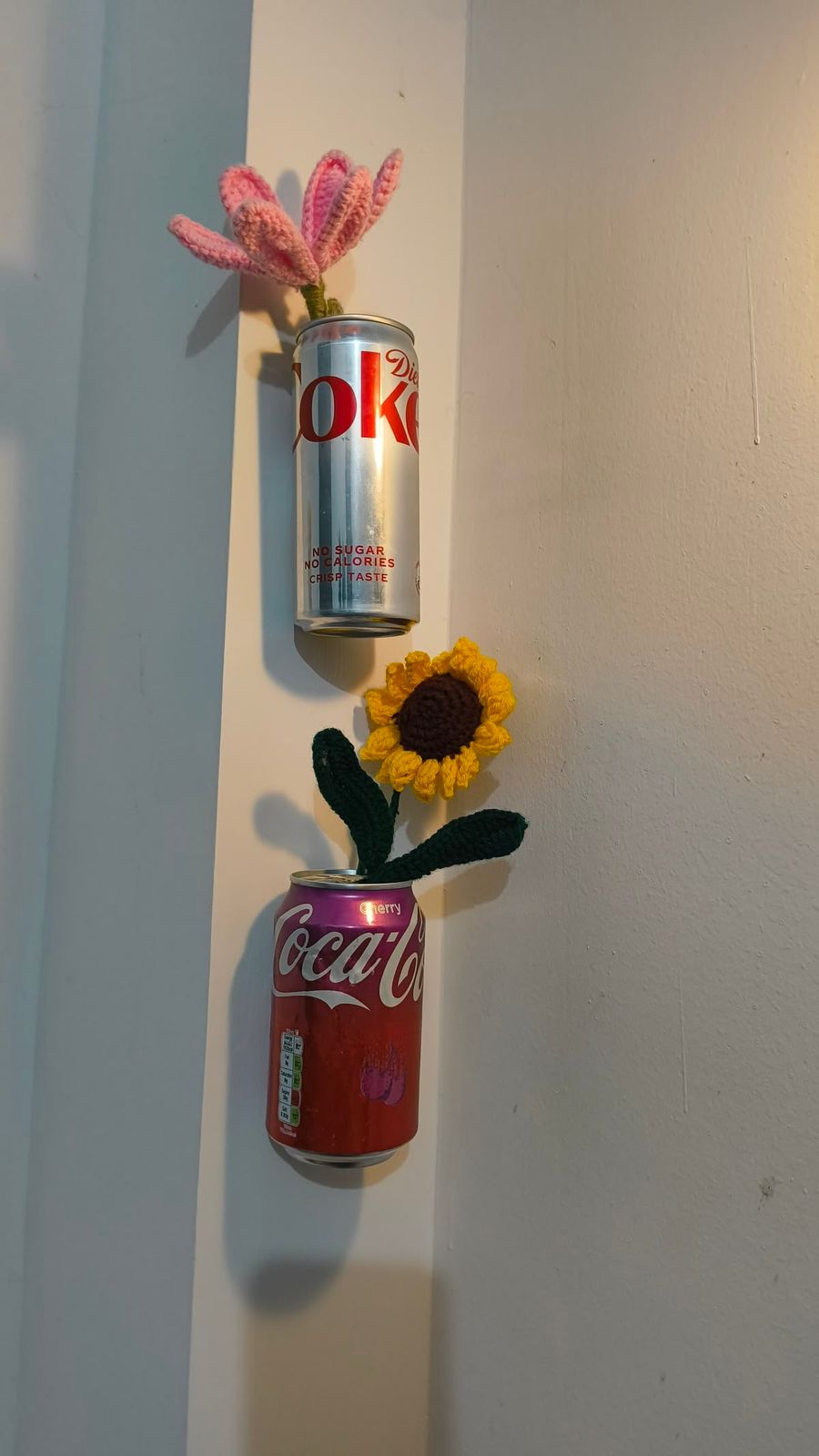 Upcycled Soda Can Flower Vases