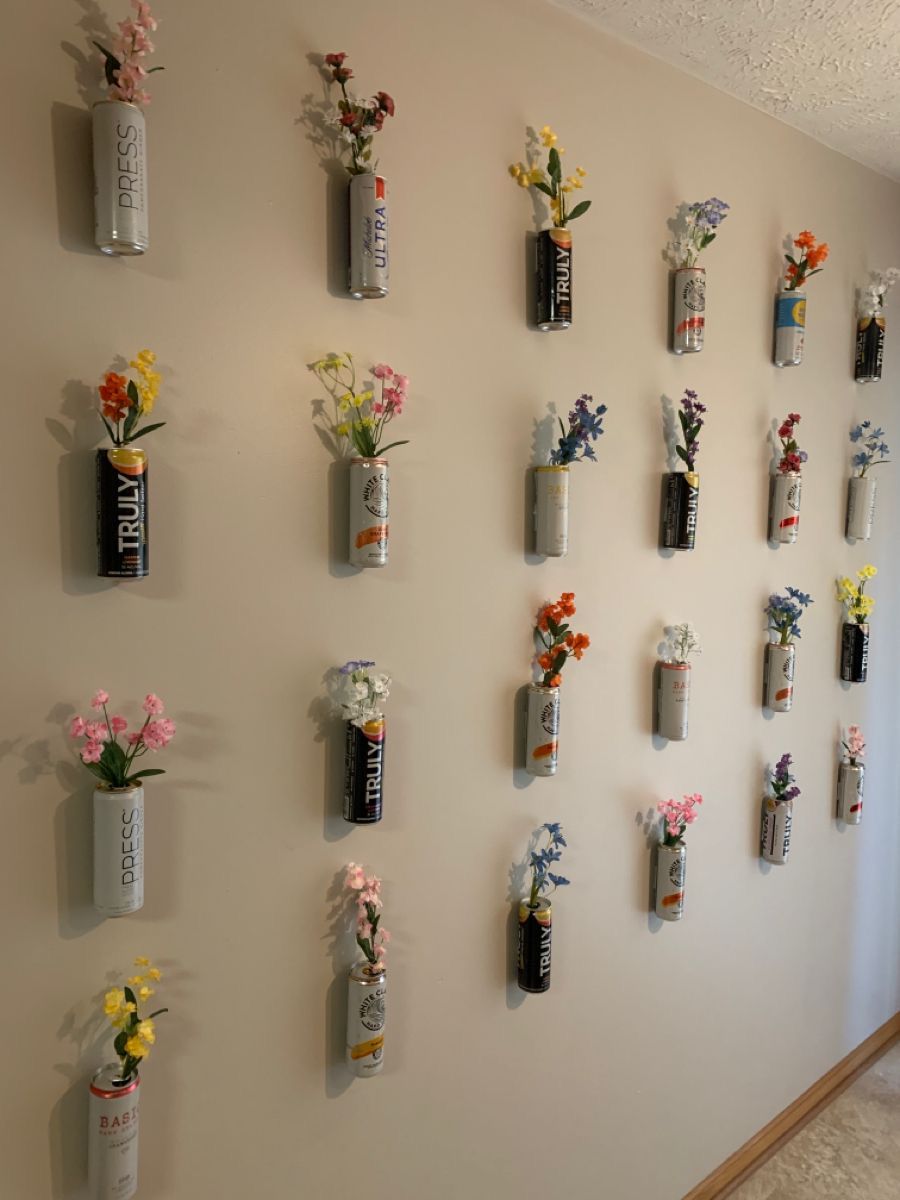 Upcycled Can Wall Vases Set