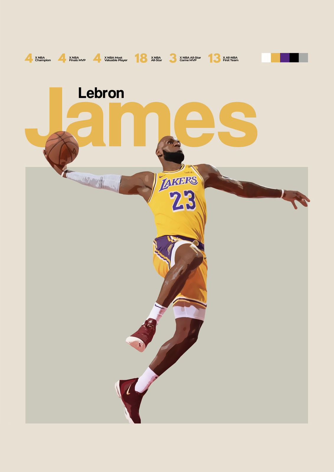 LeBron James Action Poster