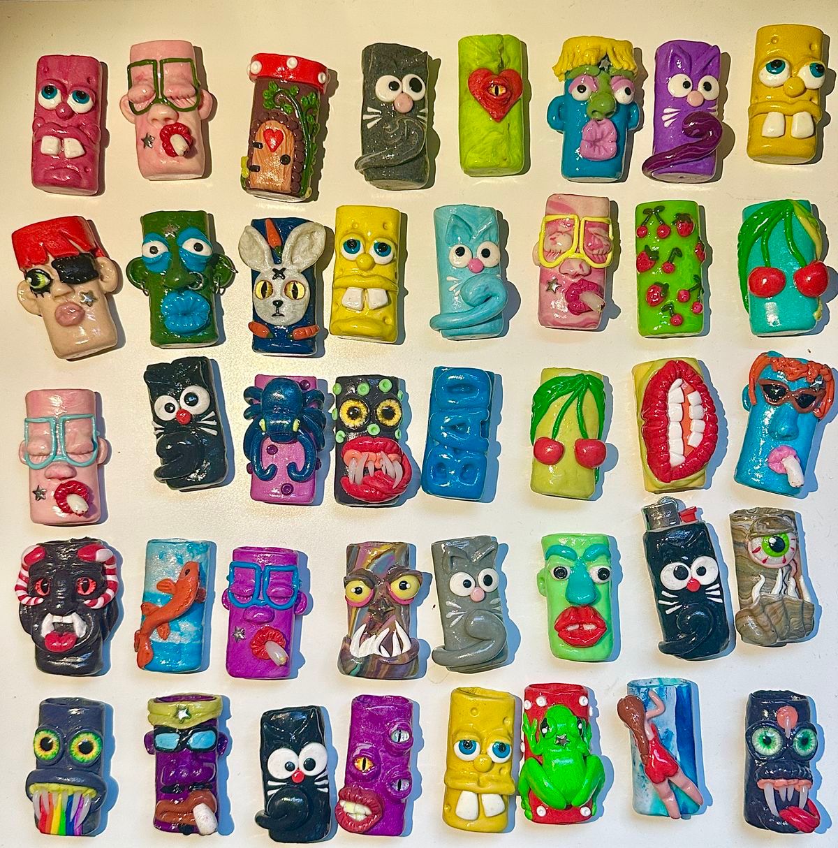 Colorful Clay Fridge Magnets