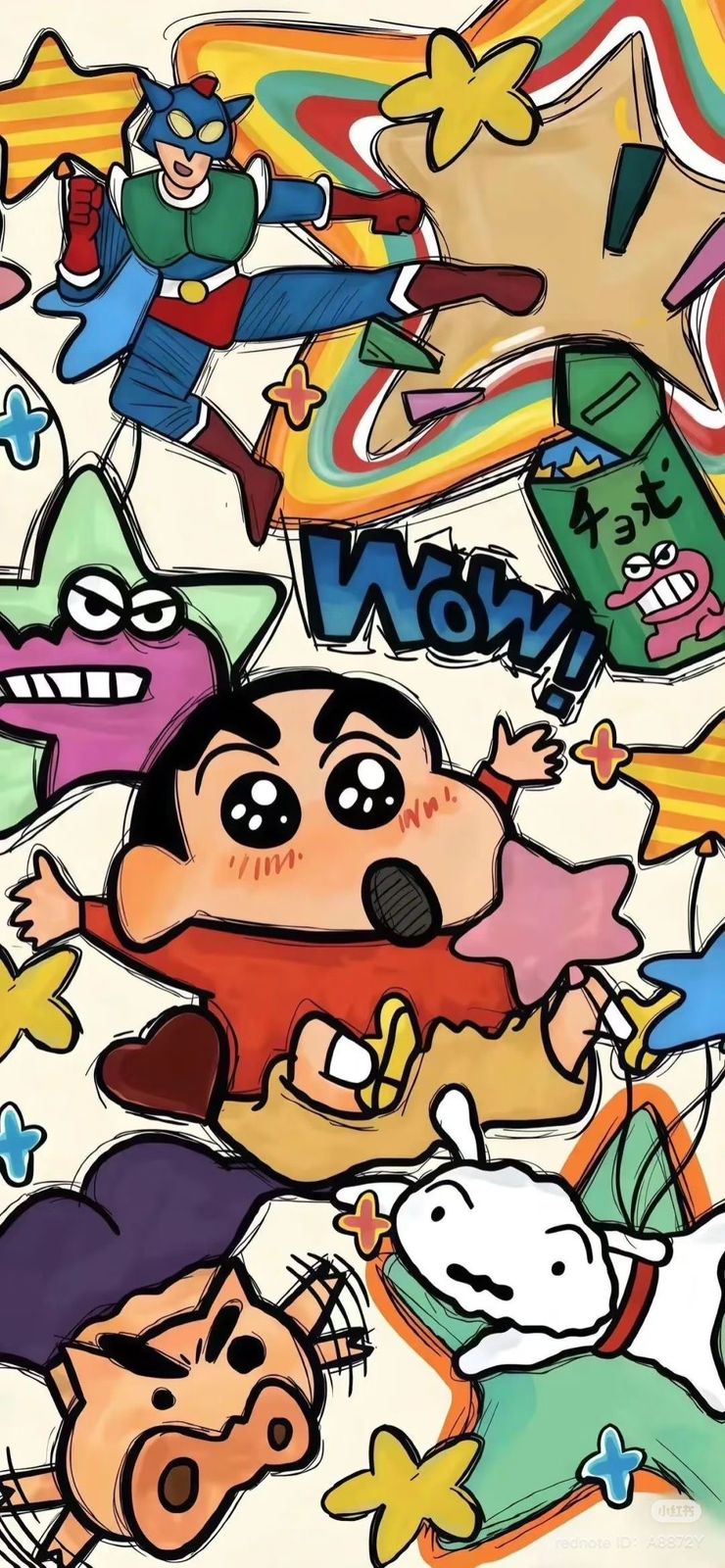 Shinchan Cartoon Art Poster