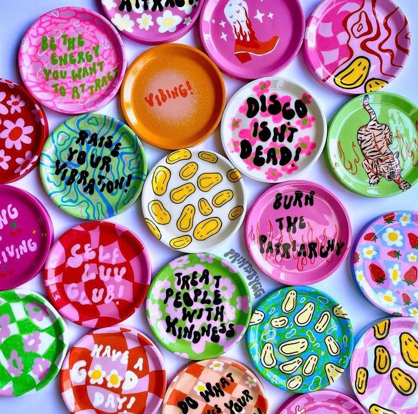 Colorful Inspirational Ceramic Plates