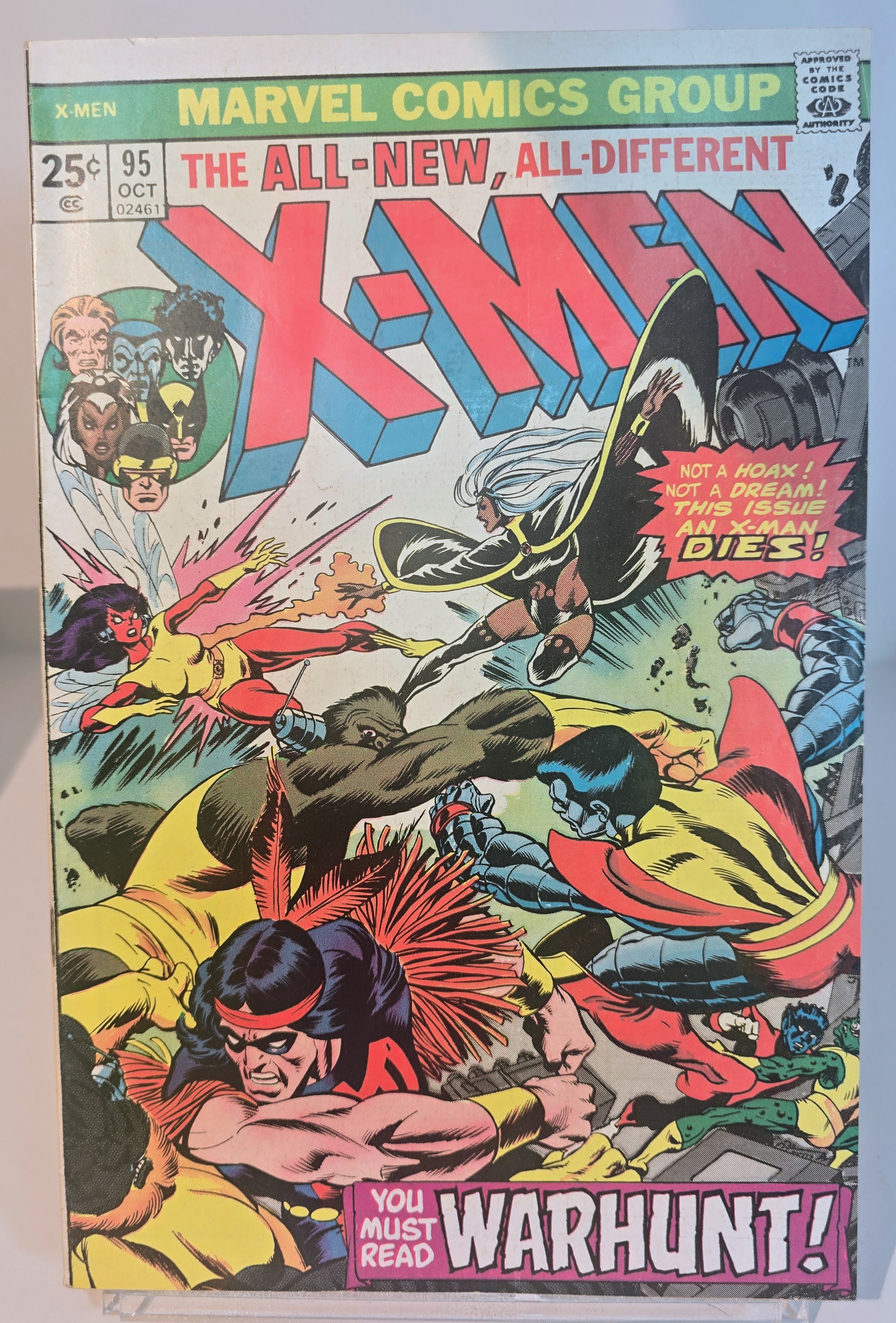 X-Men #95 (1975) - Death of Thunderbird - Strong Spine & Vivid Color