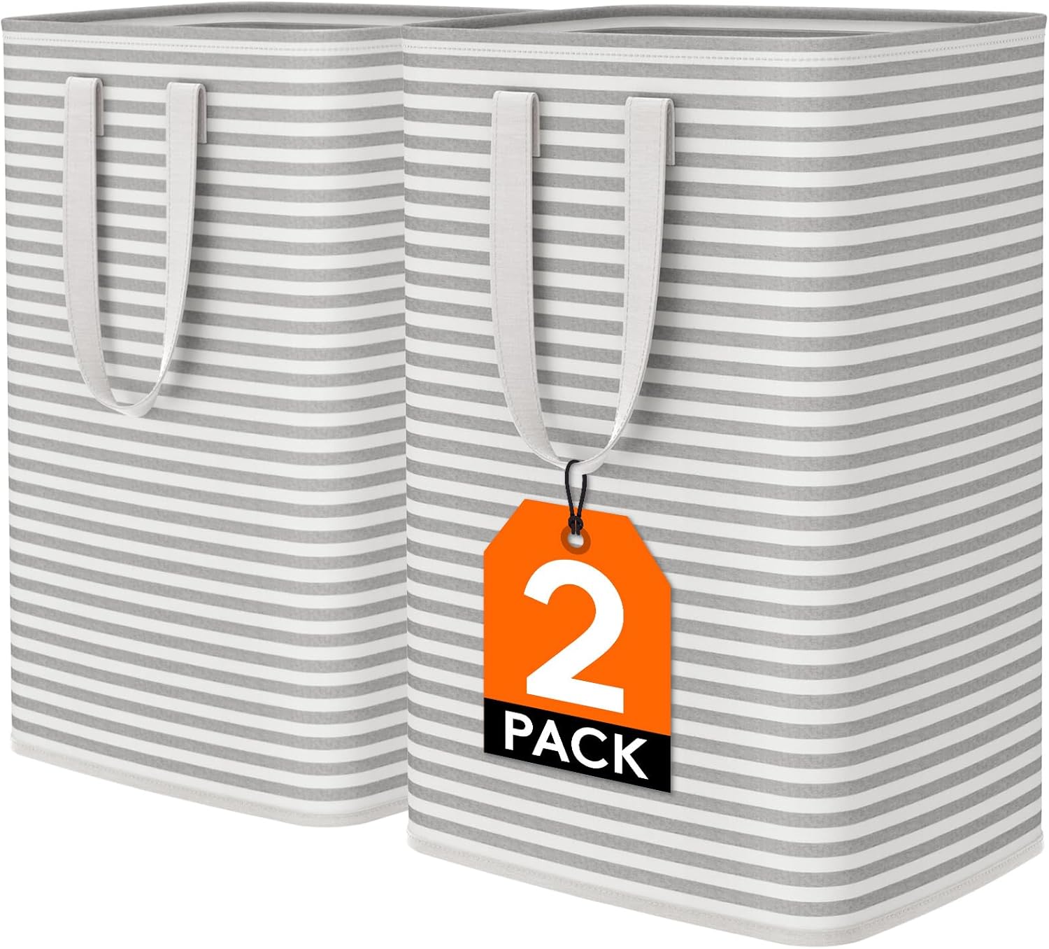 Striped Laundry Basket 2-Pack