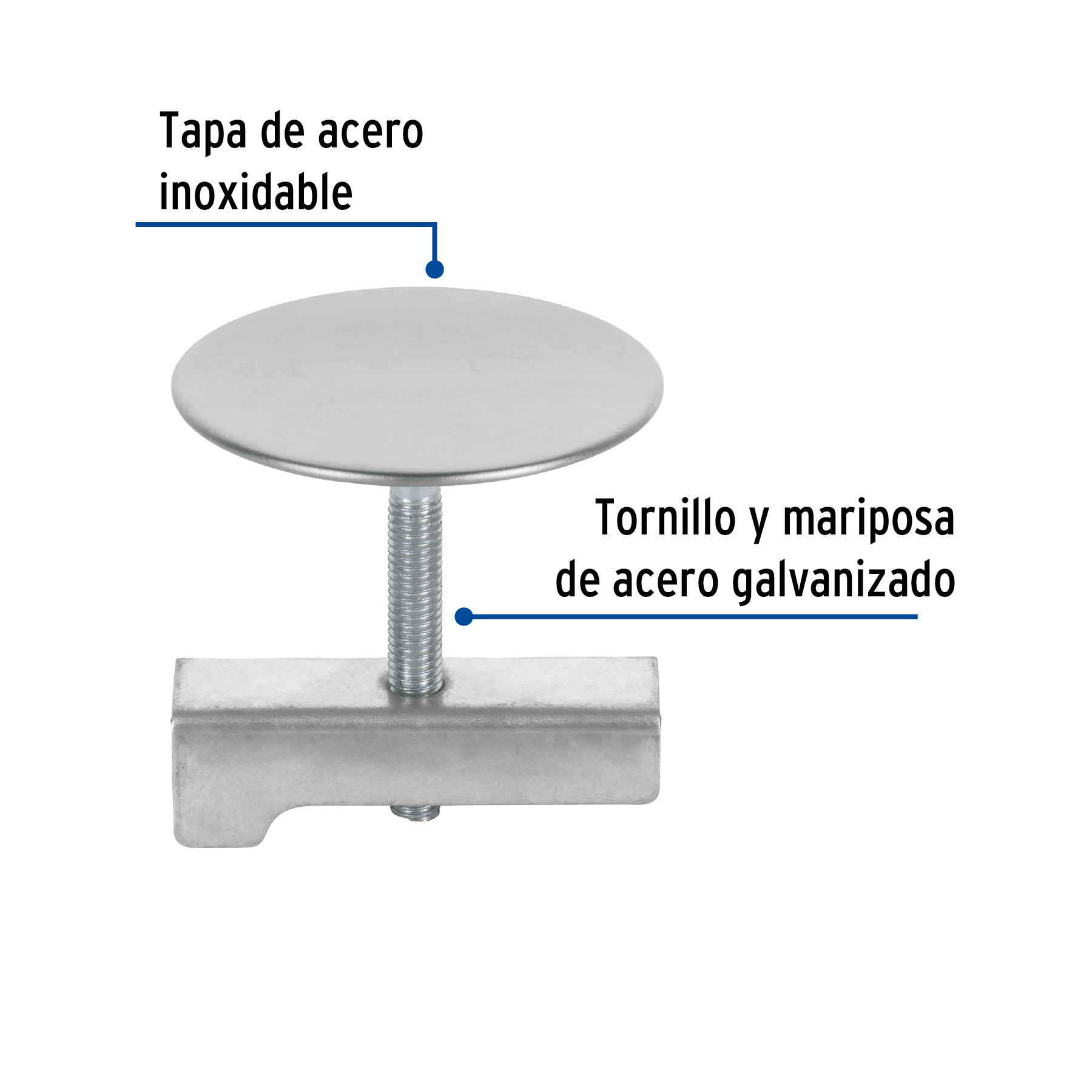 Tapa de acero inoxidable para registro