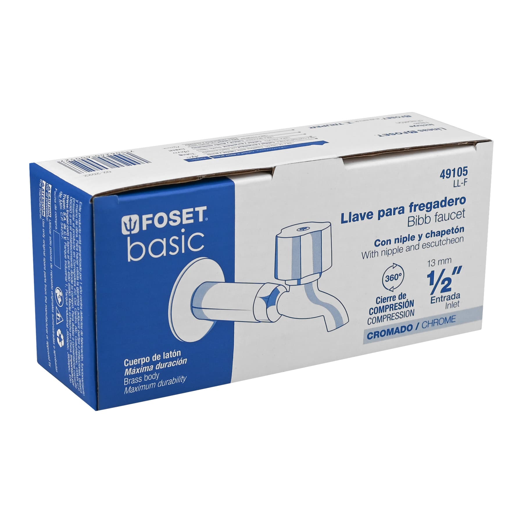 Llave para fregadero cromada 49105