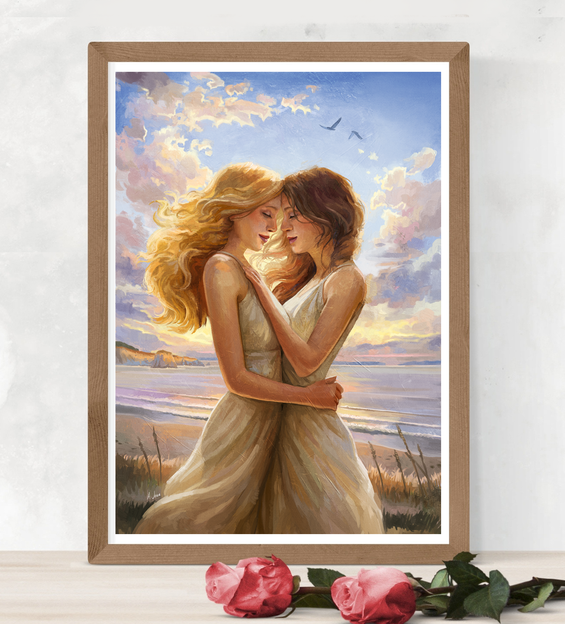 "Fated Forever" Lesbian Wall Art by Amanda Volkova