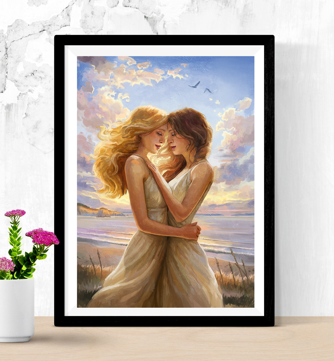 "Fated Forever" Lesbian Wall Art by Amanda Volkova