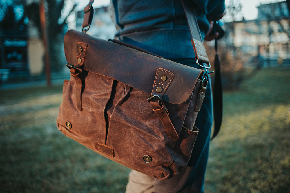 Vintage Leather Messenger Bag