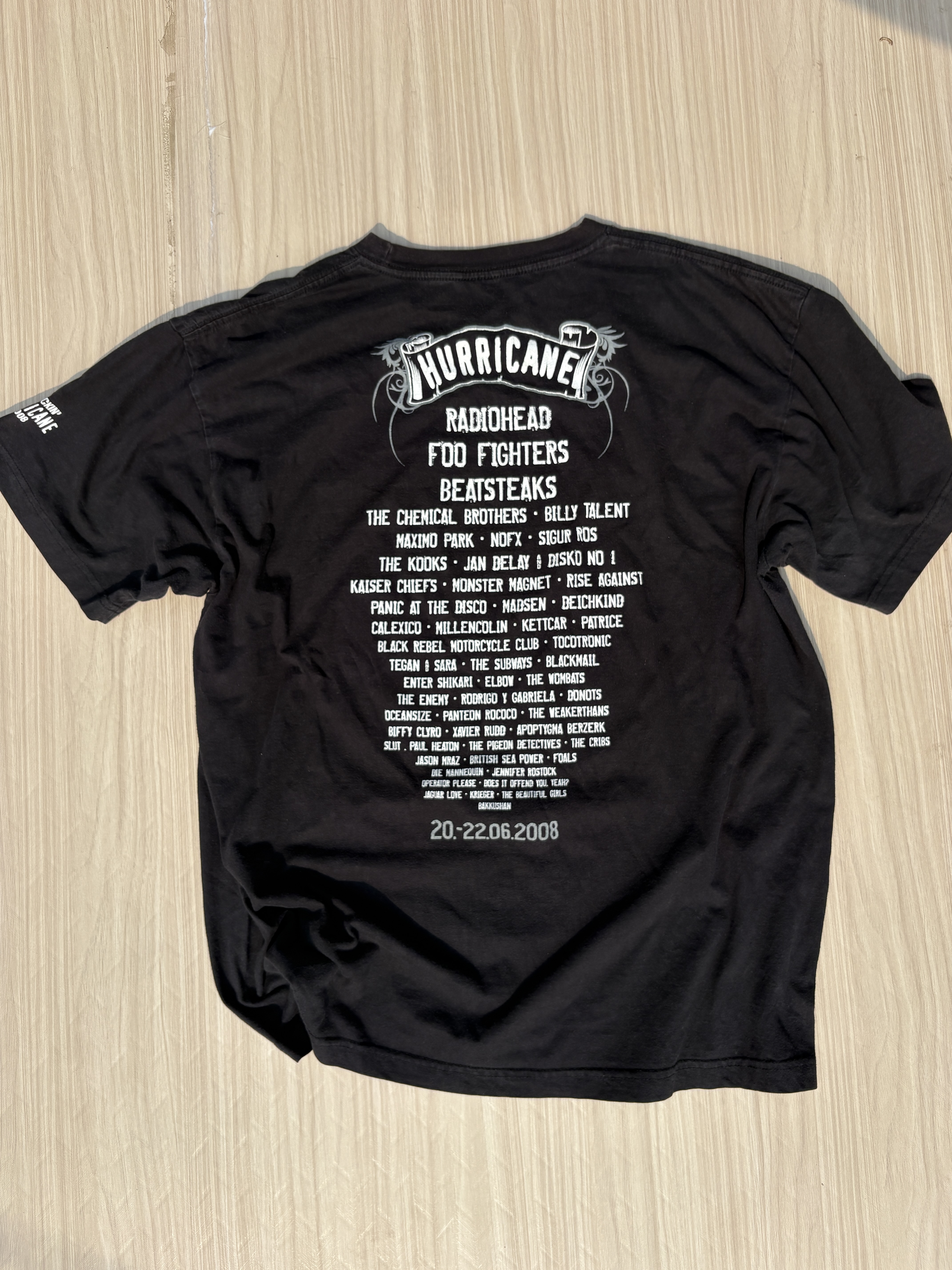 Hurricane Graphic Black T-shirt (XL)