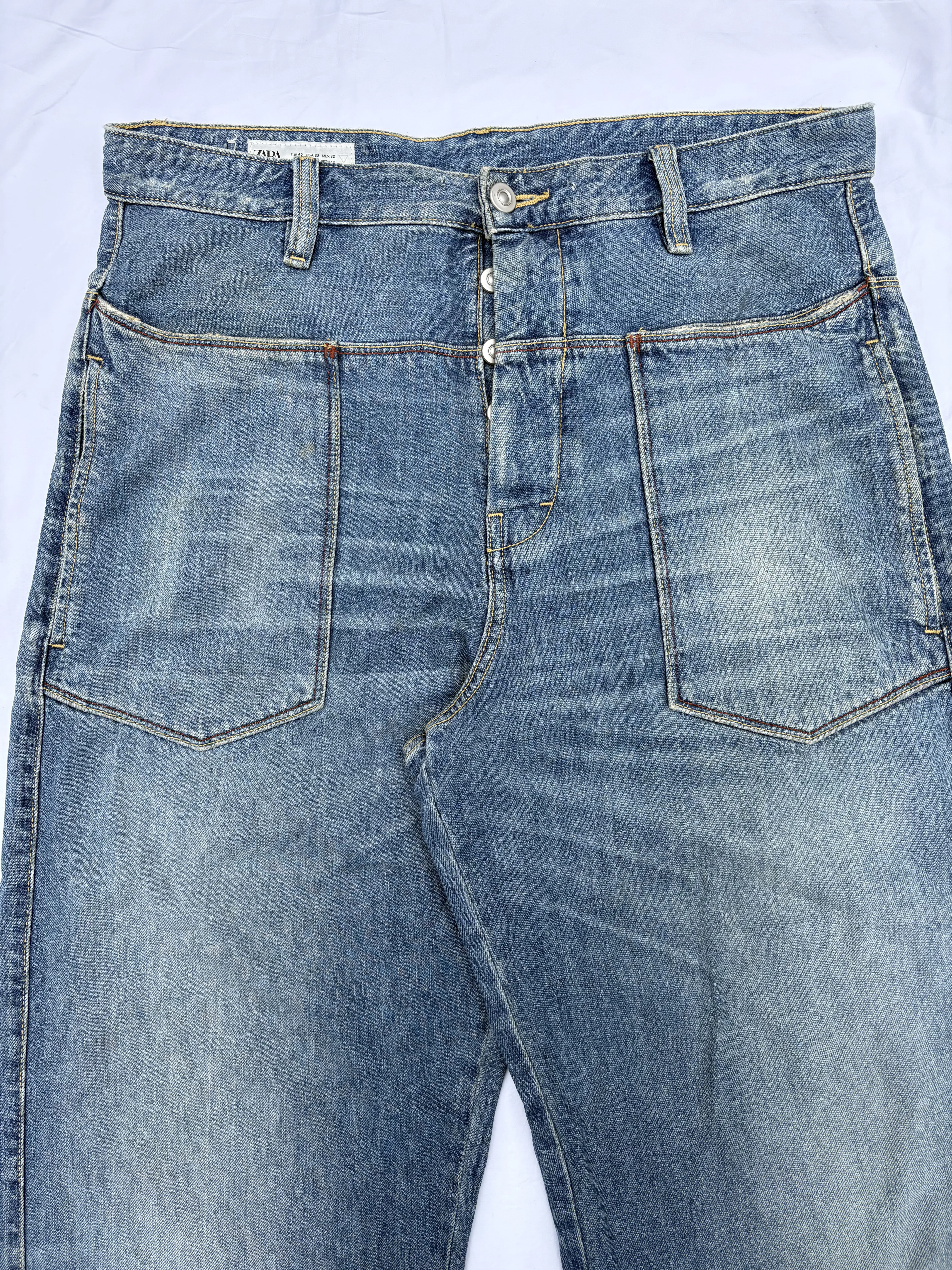 ZARA Baggy Patch Pocket Denim 