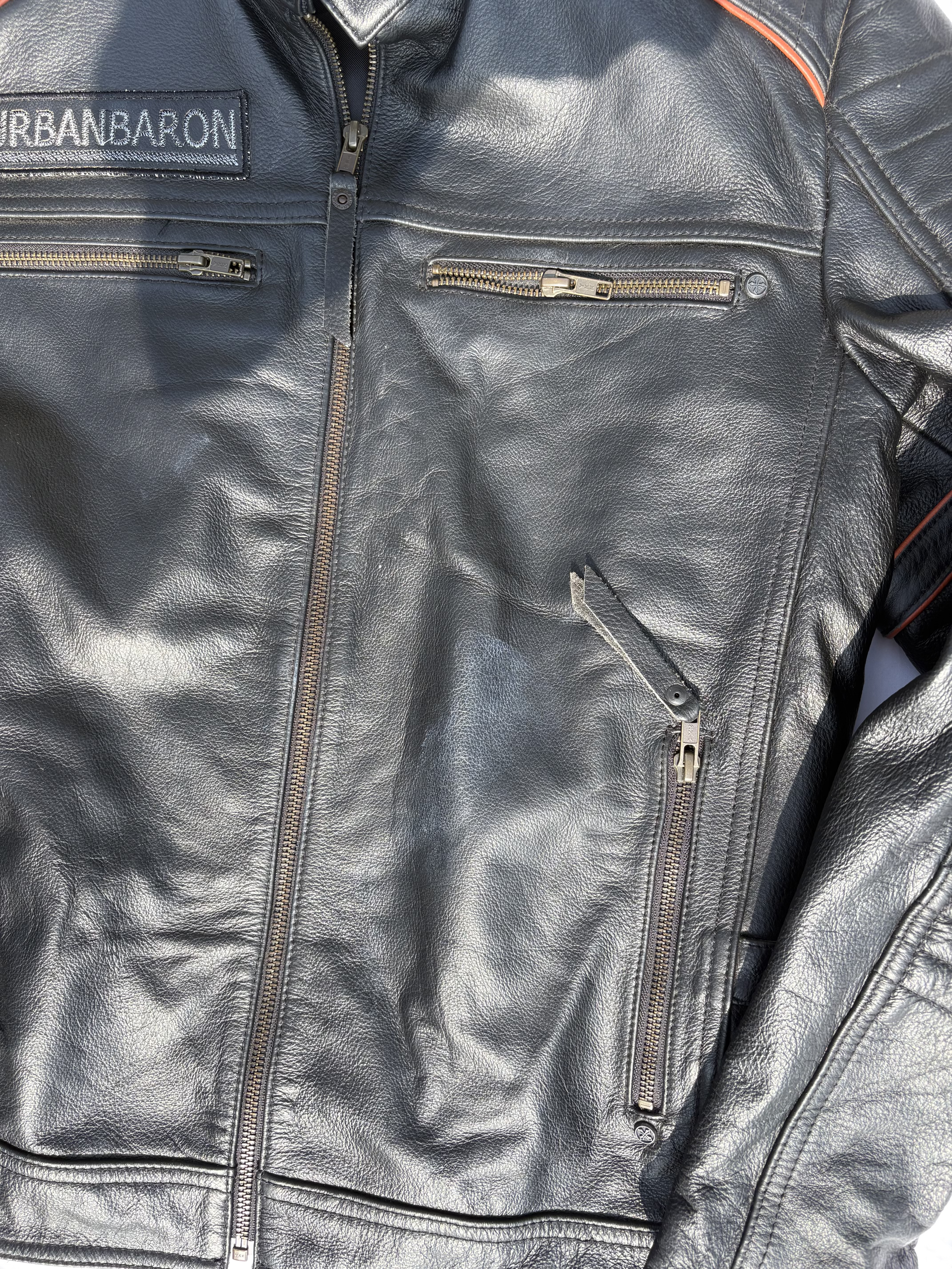 Urban Baron Leather Biker Jacket