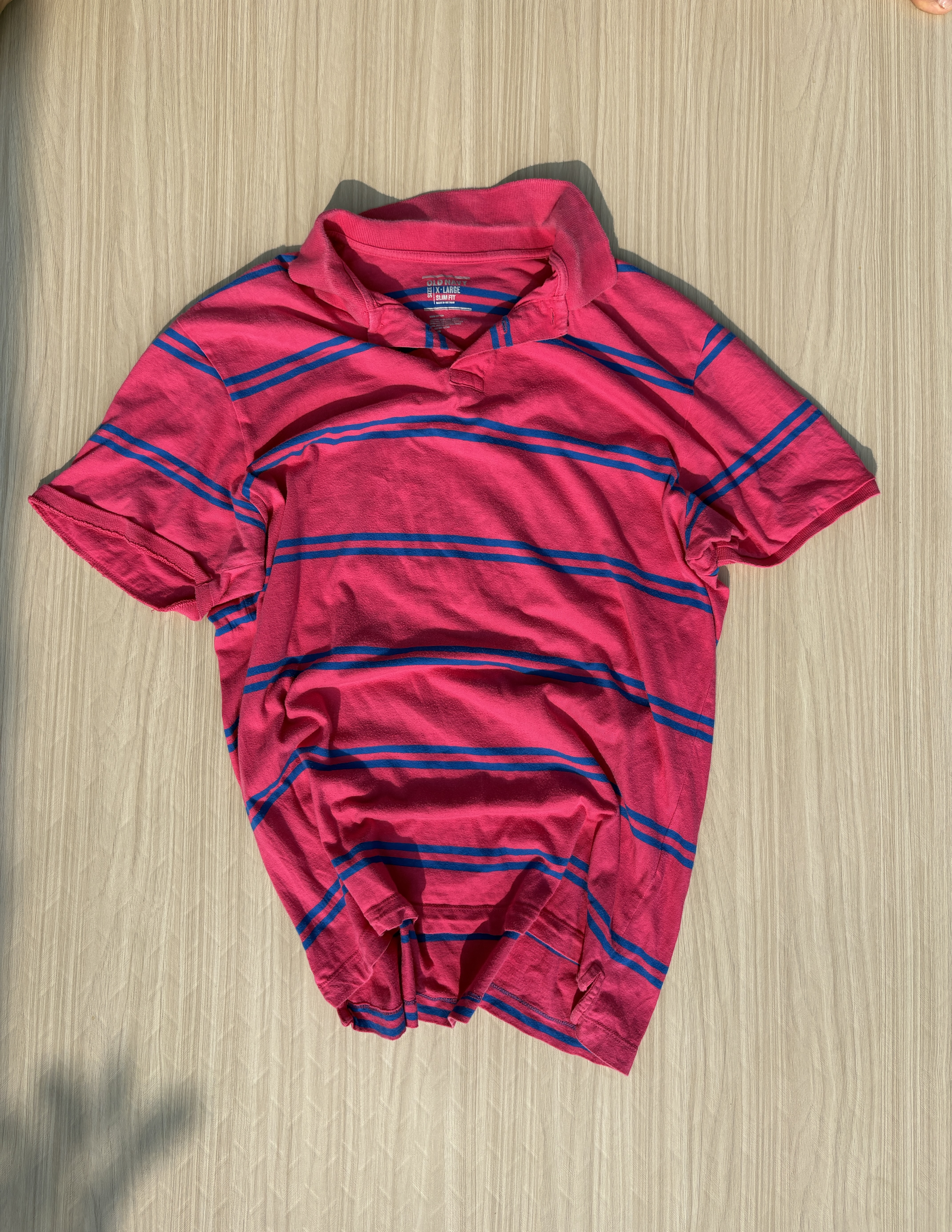 Old Navy Slim Fit Striped Polo T-shirt (XL)