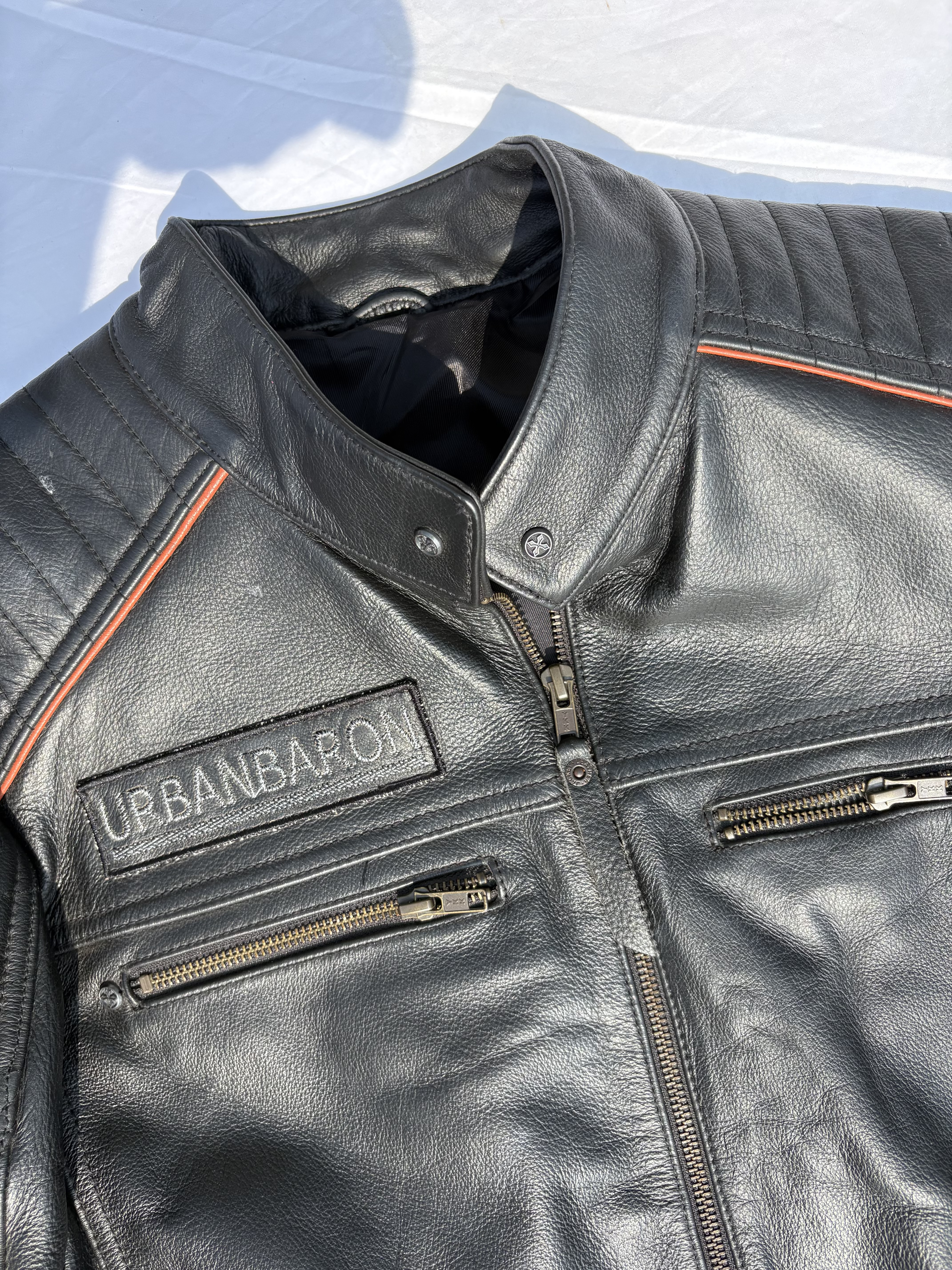 Urban Baron Leather Biker Jacket