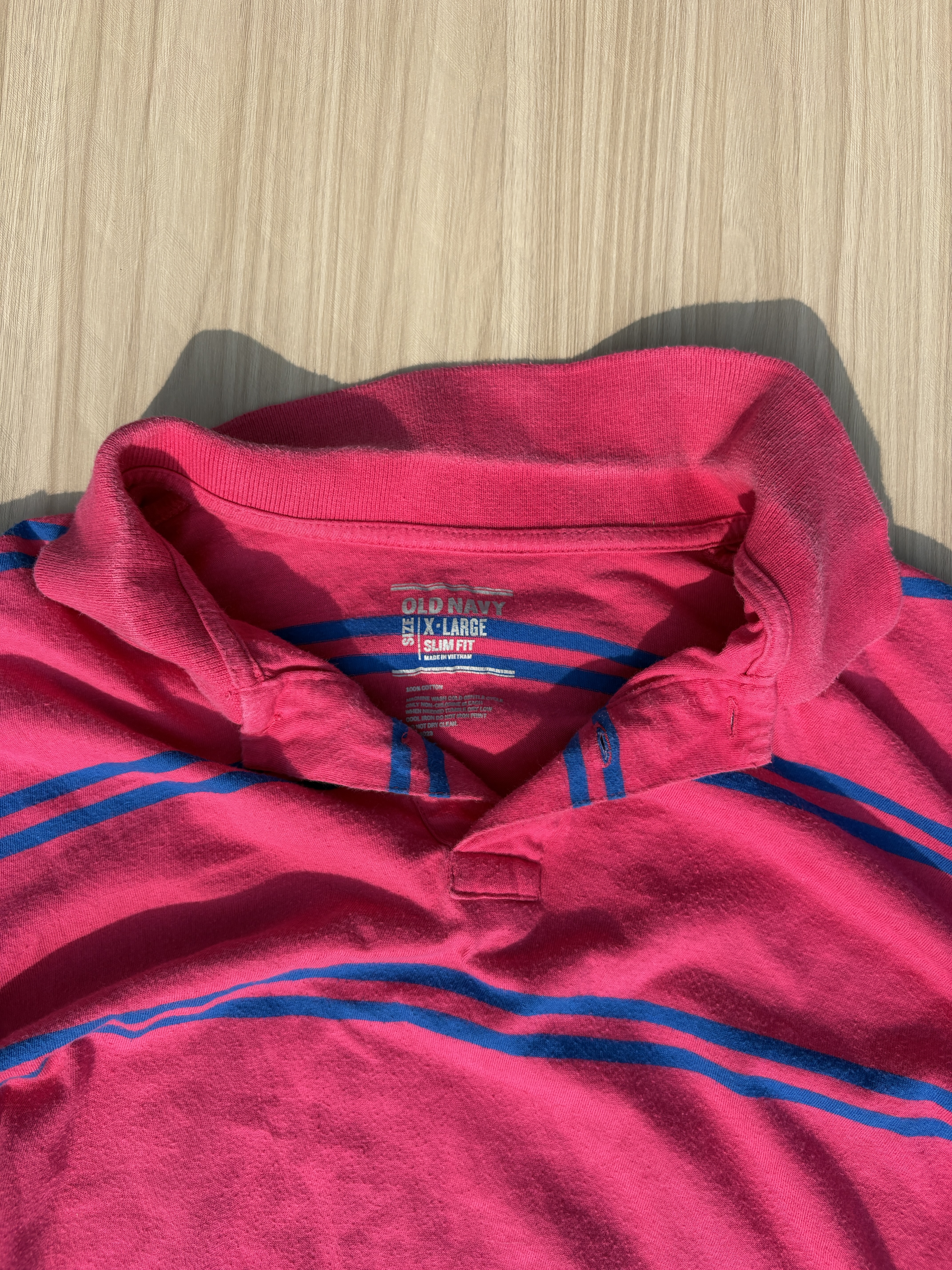Old Navy Slim Fit Striped Polo T-shirt (XL)