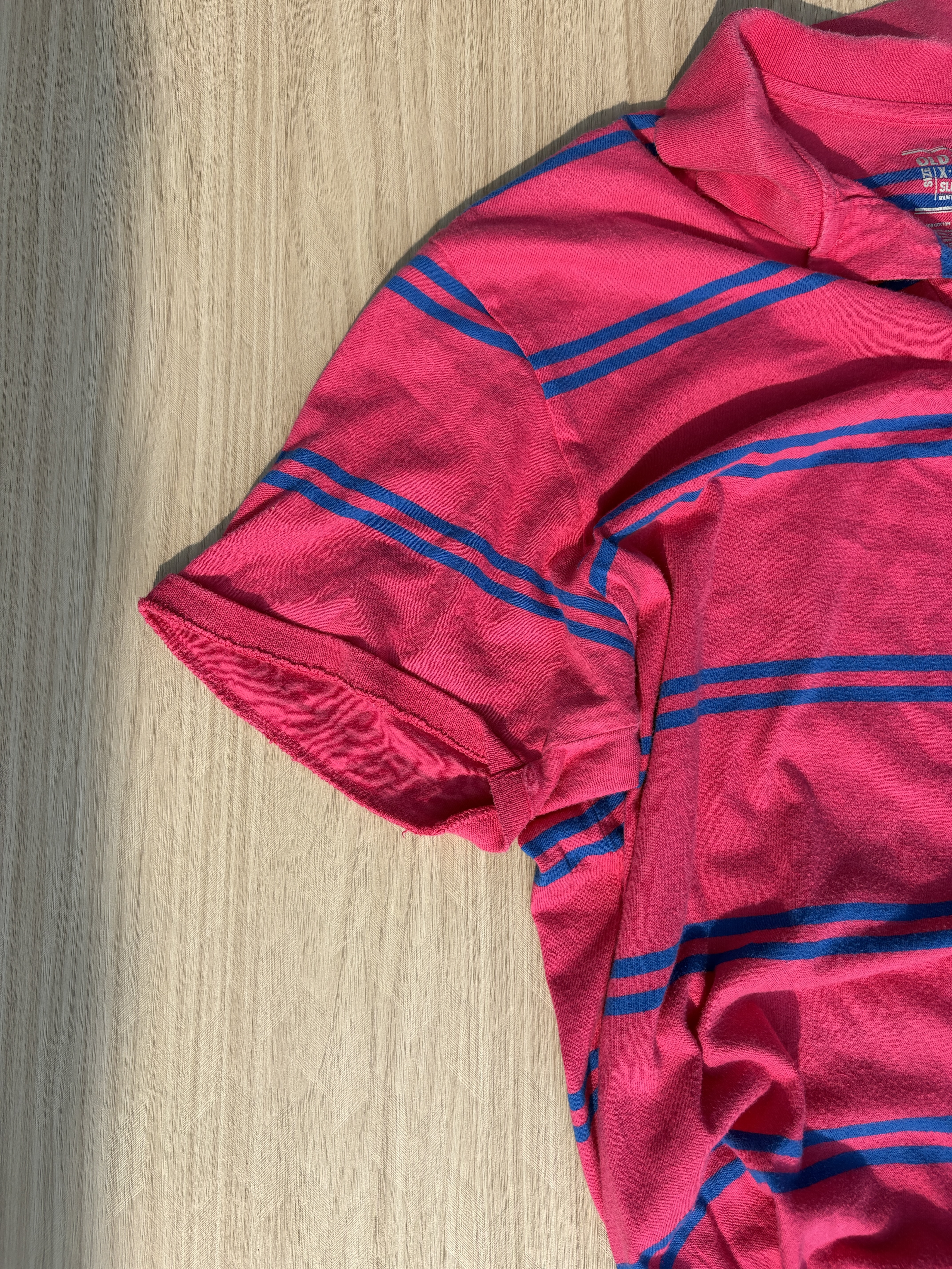 Old Navy Slim Fit Striped Polo T-shirt (XL)