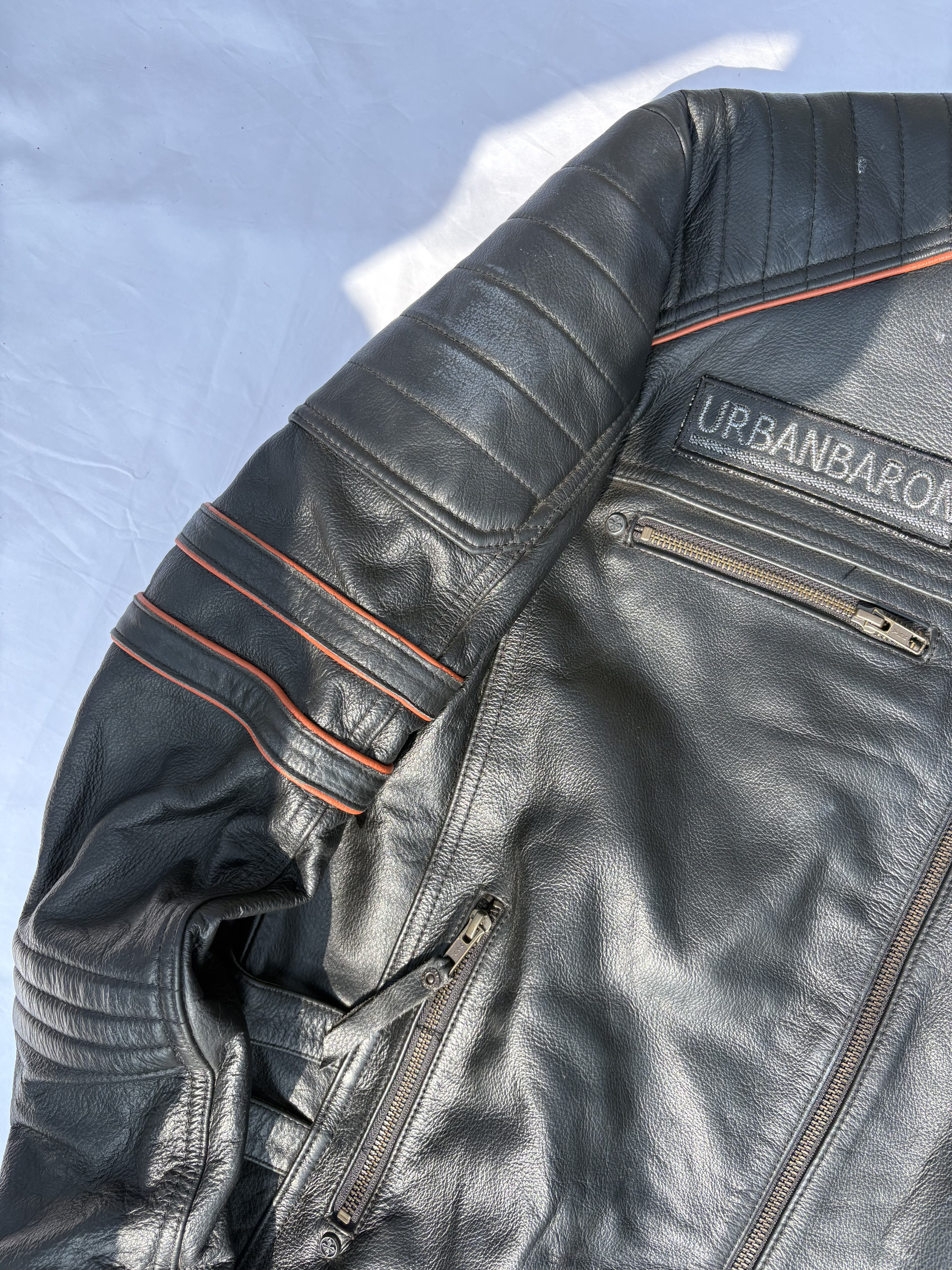 Urban Baron Leather Biker Jacket
