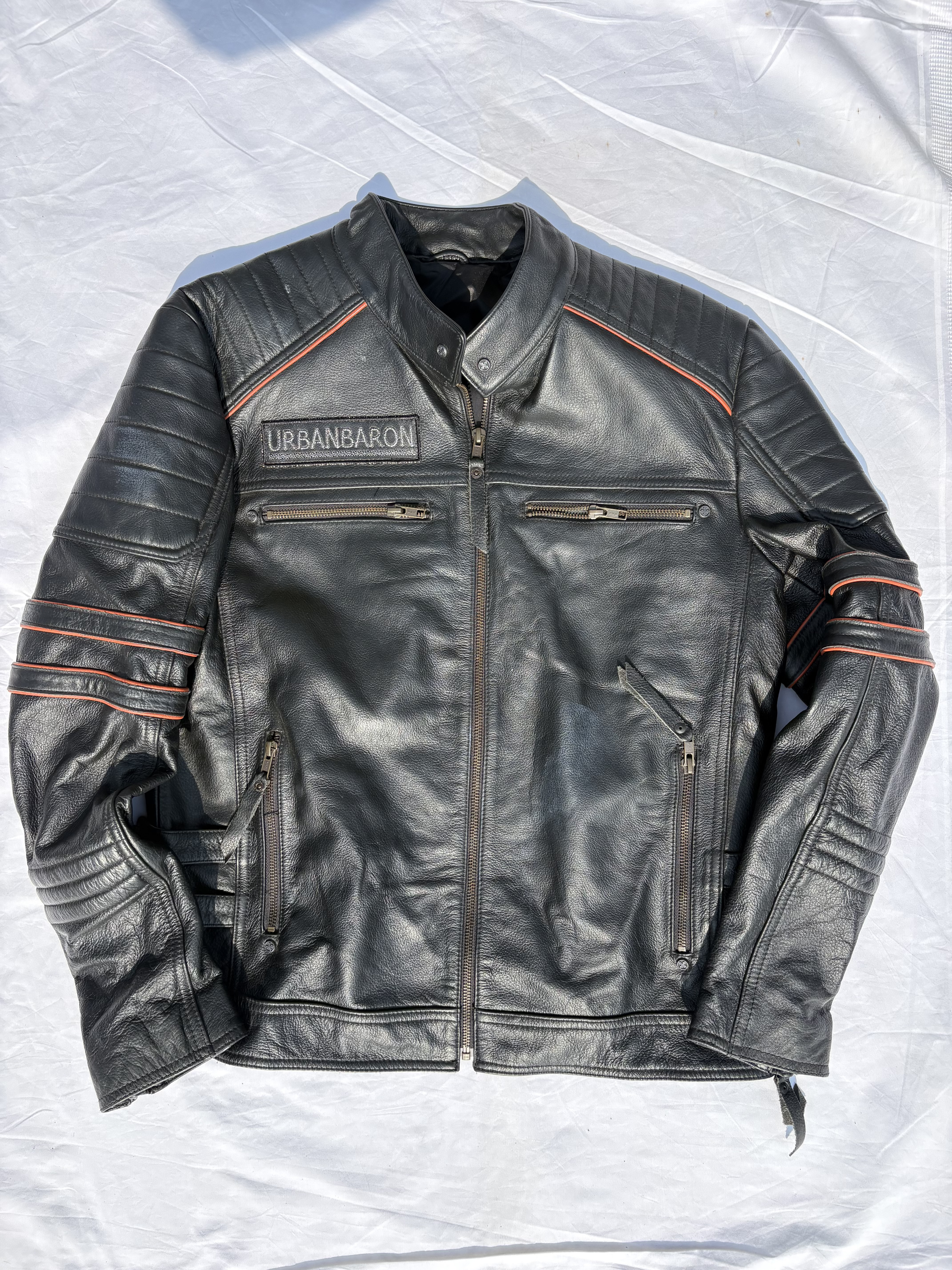 Urban Baron Leather Biker Jacket