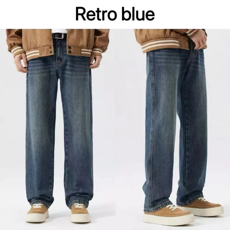 Korean Style Jeans pants for Men High quality Straight cut jeans comfortable pants