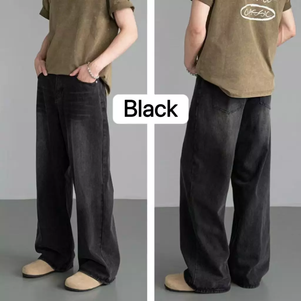 Korean Style Jeans pants for Men High quality Straight cut jeans comfortable pants