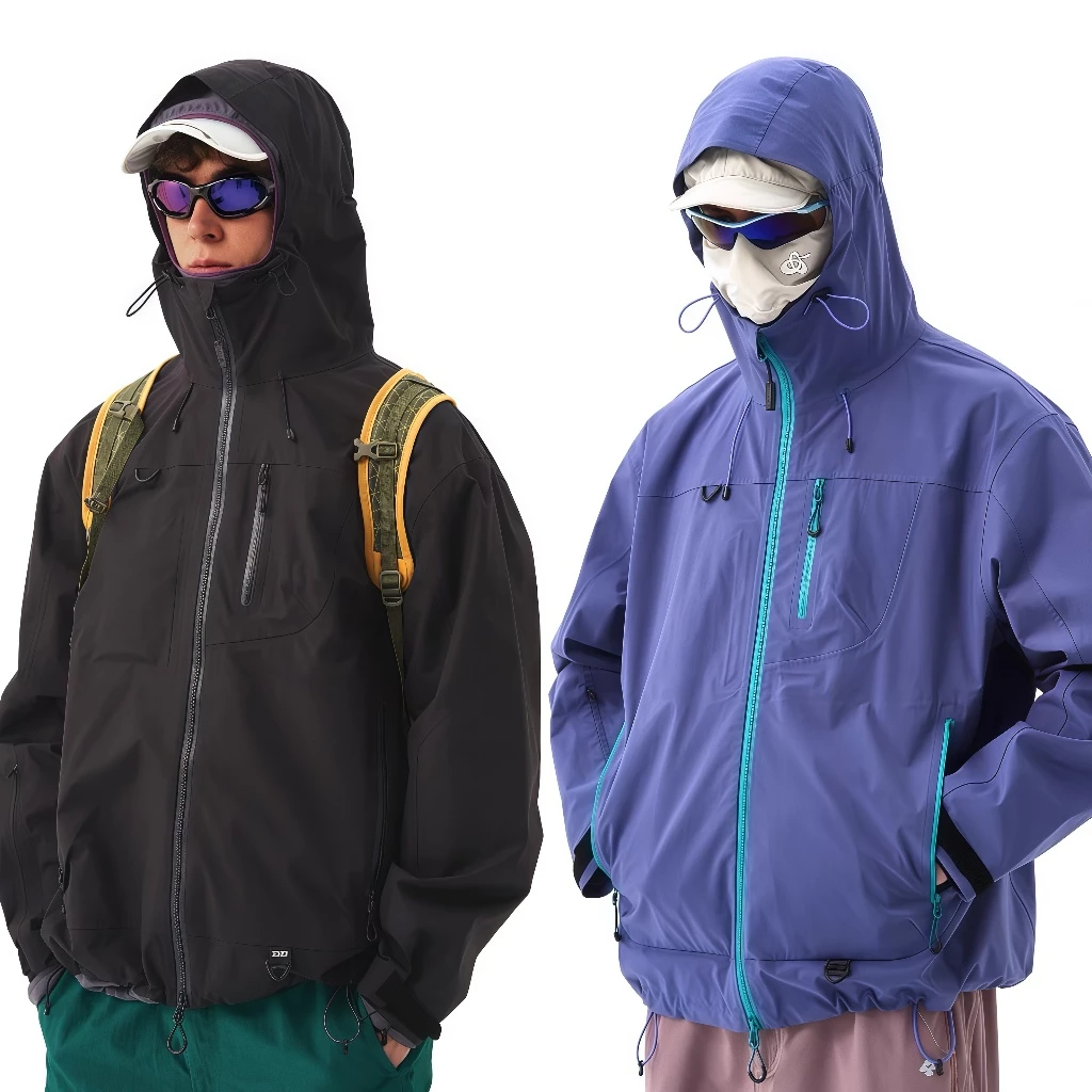 Men's Windbreaker Outdoor Hiking Camping Multi-pocket Jackets Quick Drying Waterproof Men Jacket