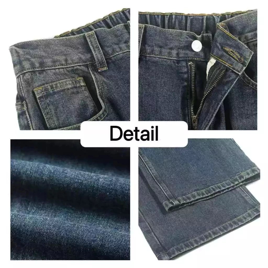 Denim jeans for men Korean style fashion retro loose straight pant Casual premium denim long trouser