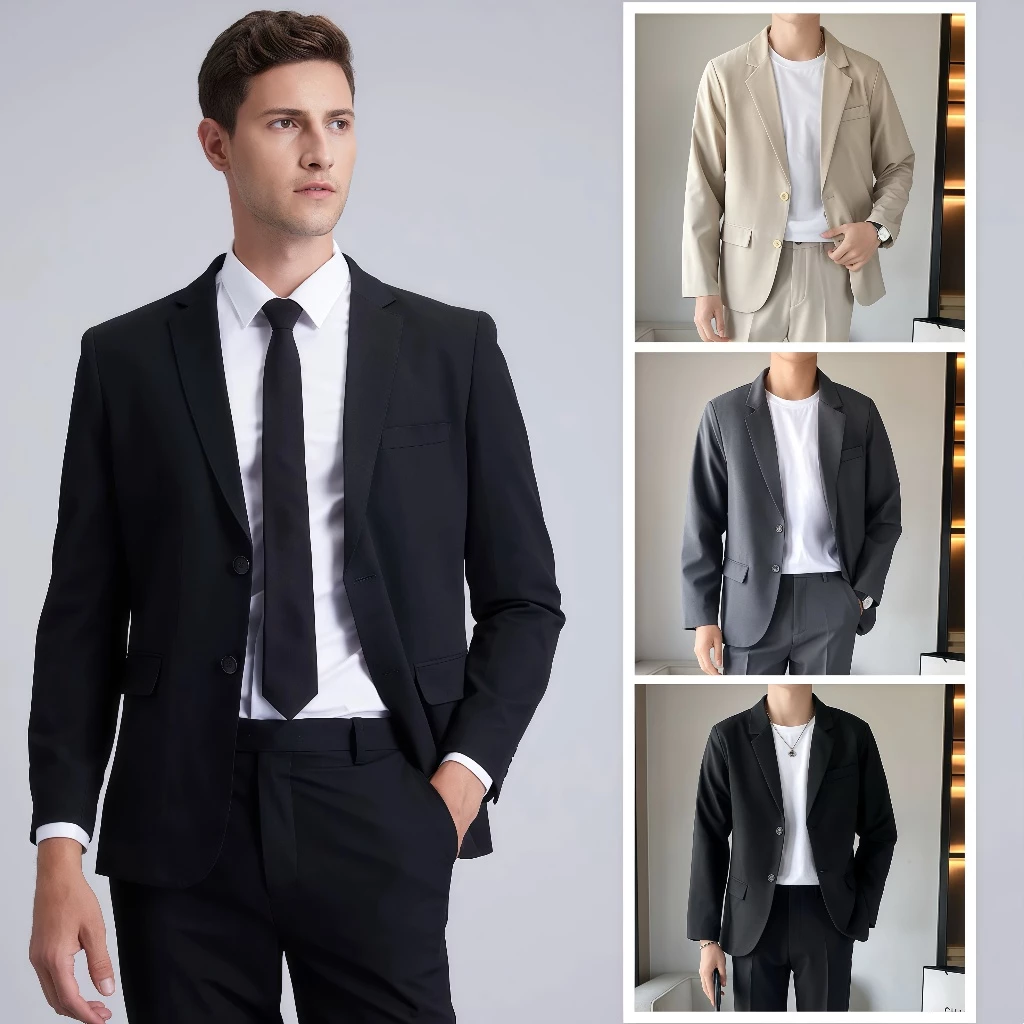 Fashion Black Preferred Blazer for Men Formal Business Elegant Jacket Suit Wedding Tuxedos High quality suit jacket