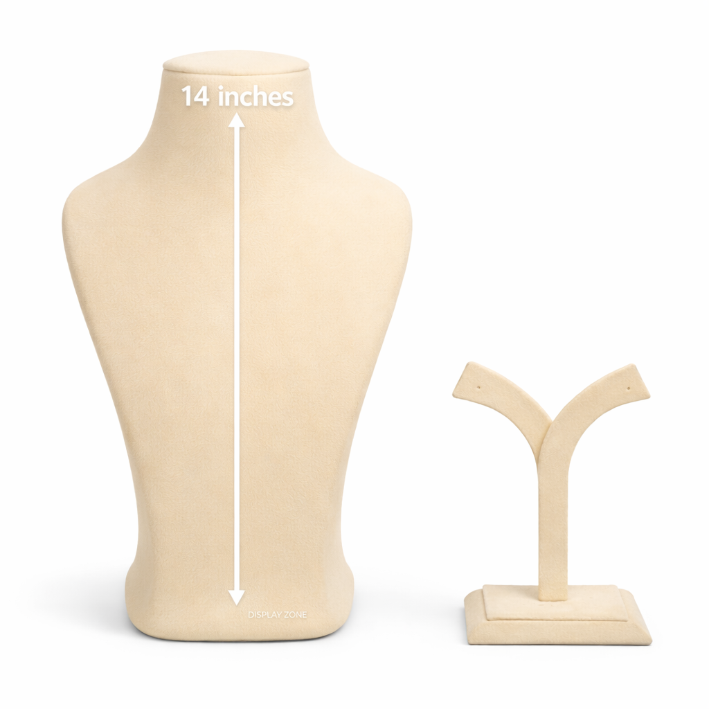 Velvet Necklace Display Stand Set