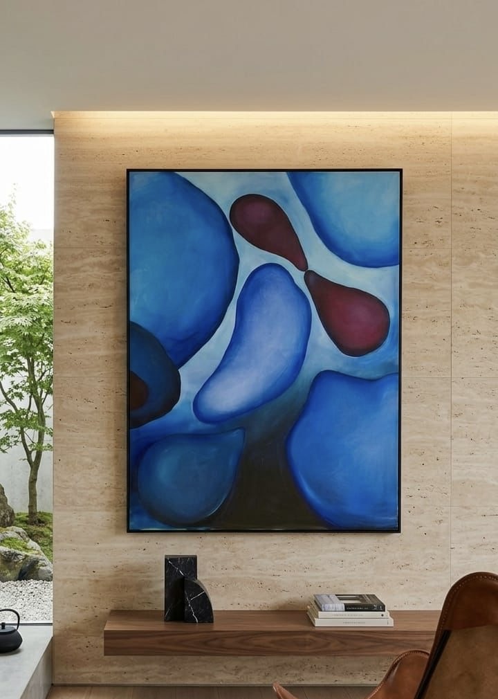 Modern Abstract Blue Wall Art