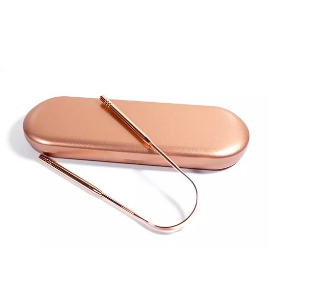 Luxury Copper Tongue Scraper with Travel Case – Premium Oral Care Tool for Fresh Breath & Daily Hygiene