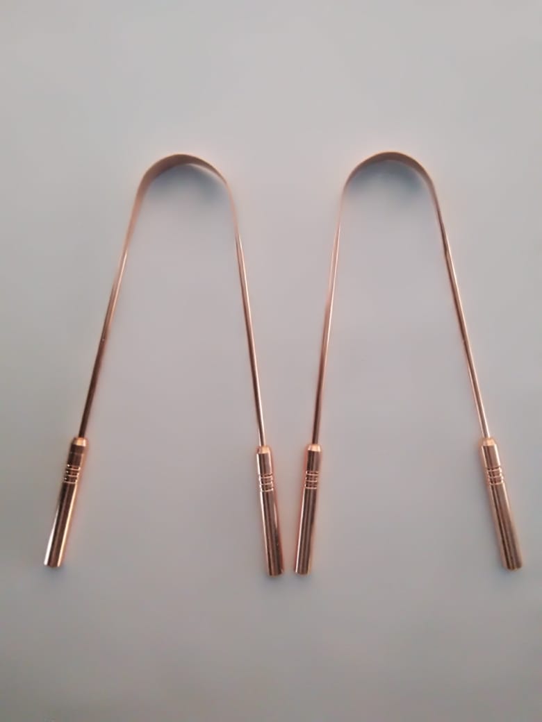 High Quality Copper Tongue Scraper – Smooth Edge Tongue Cleaner
