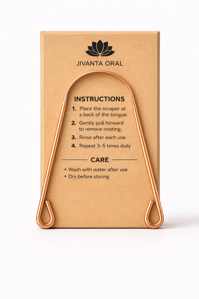 100% Pure Copper Tongue Scraper for Daily Oral Hygiene