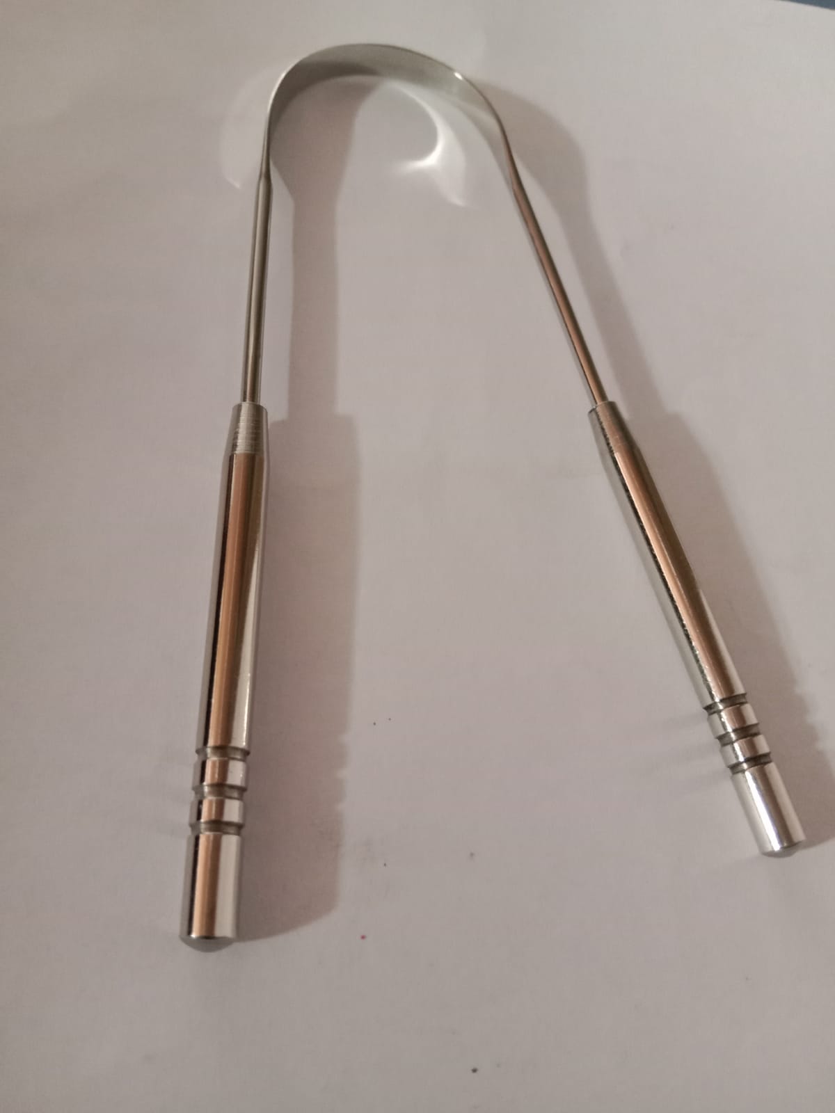 Stainless Steel Tongue Scraper Long Handle