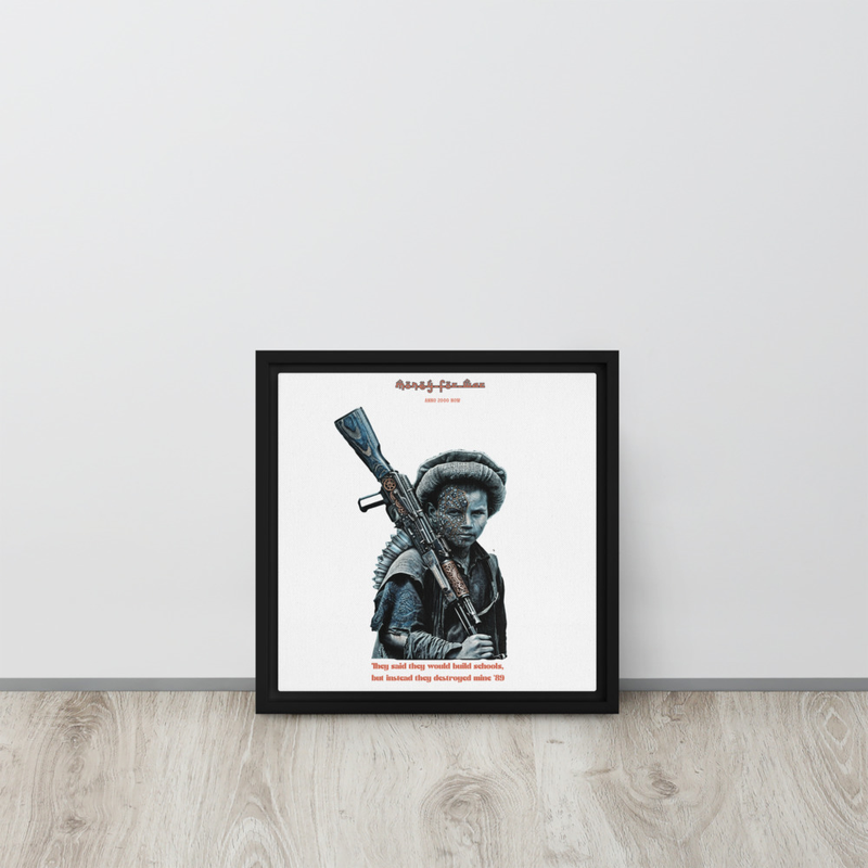 Pine tree Framed canvas no money4war