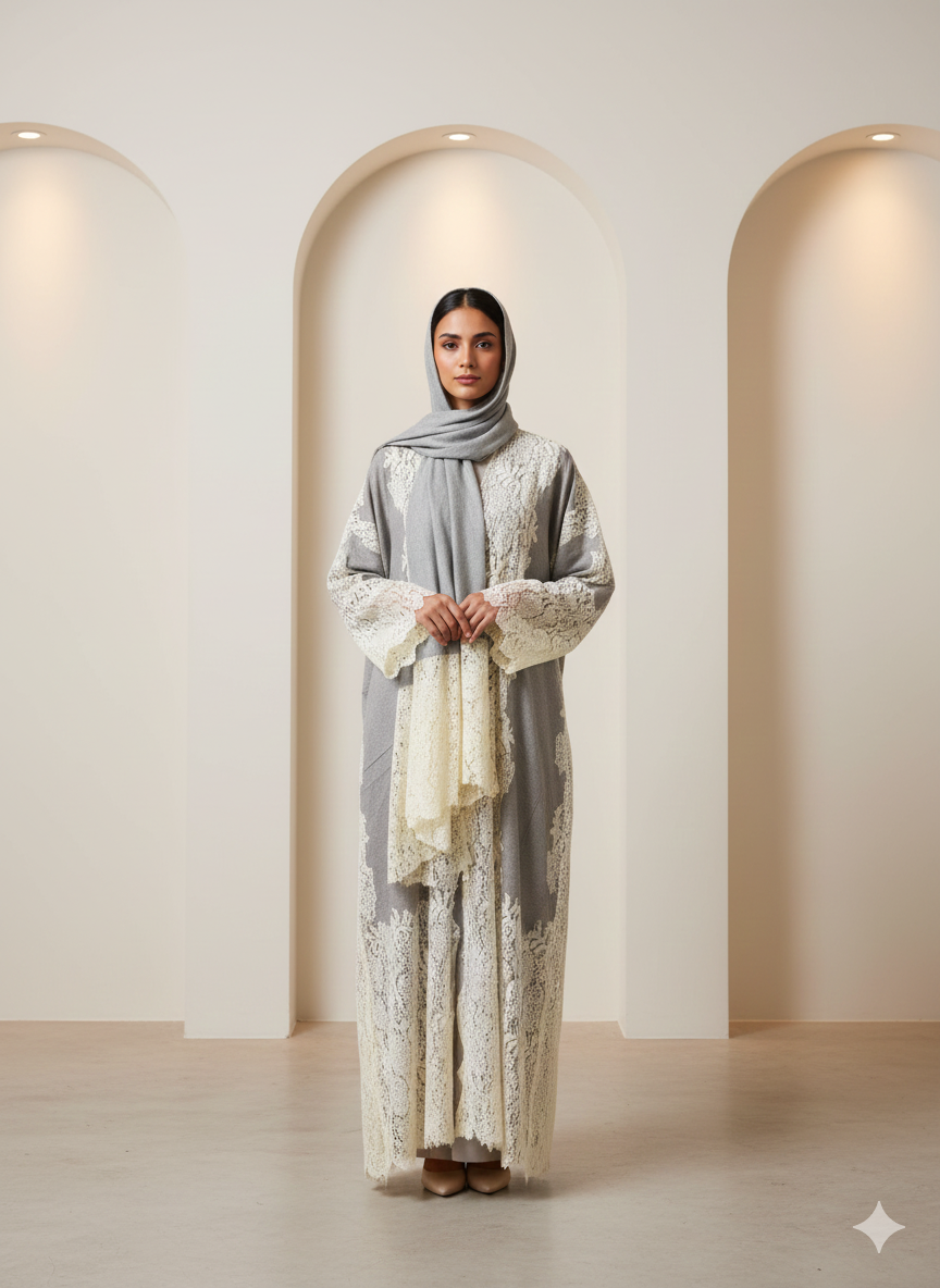 Elegant Lace Abaya