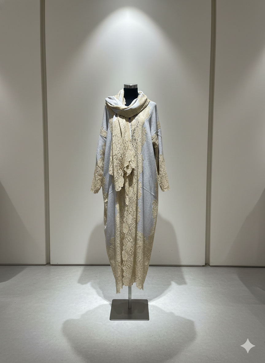 Pashmina Elegant Lace Abaya