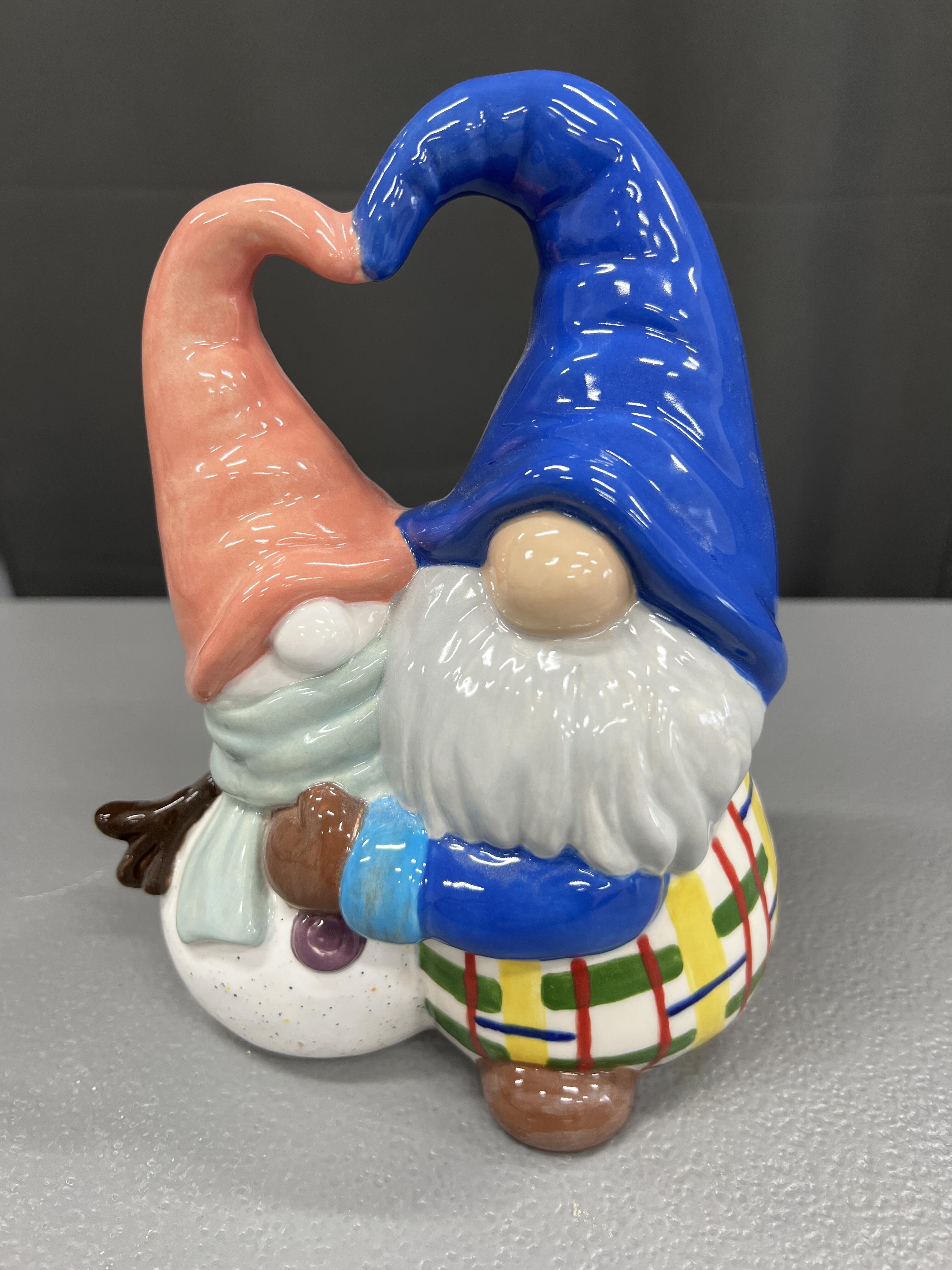 Ceramic Gnome Couple Figurine