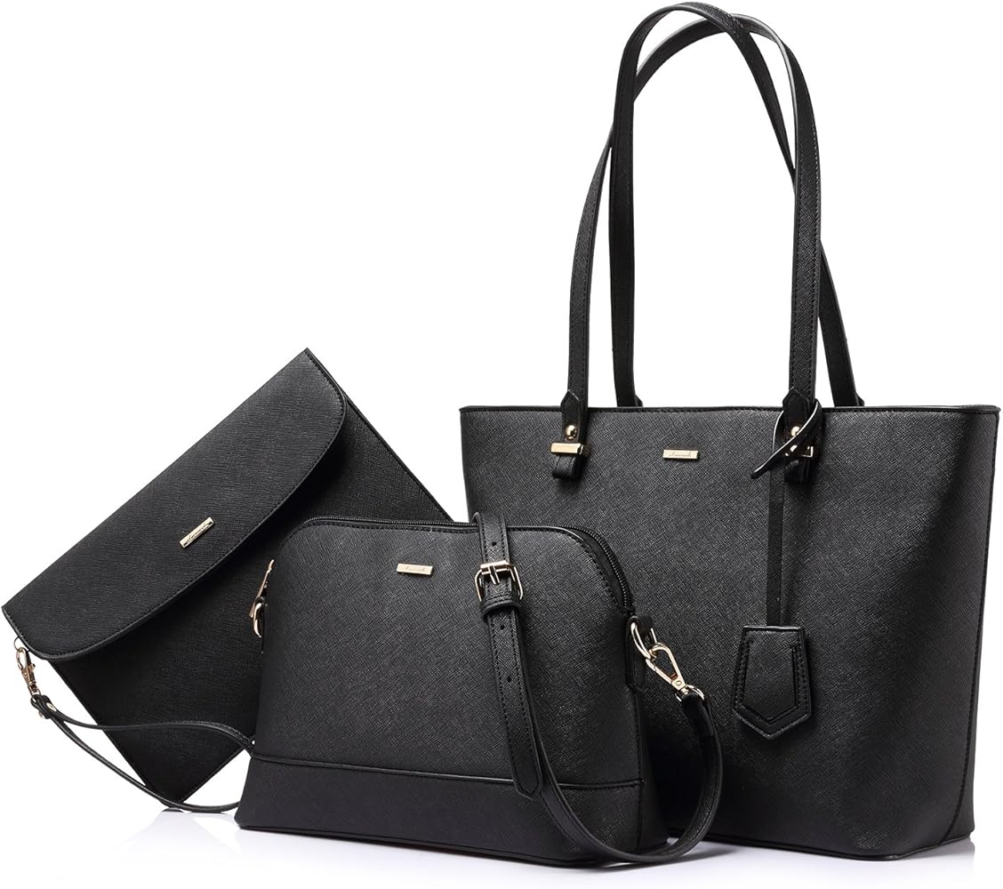Elegant Black Handbag Set