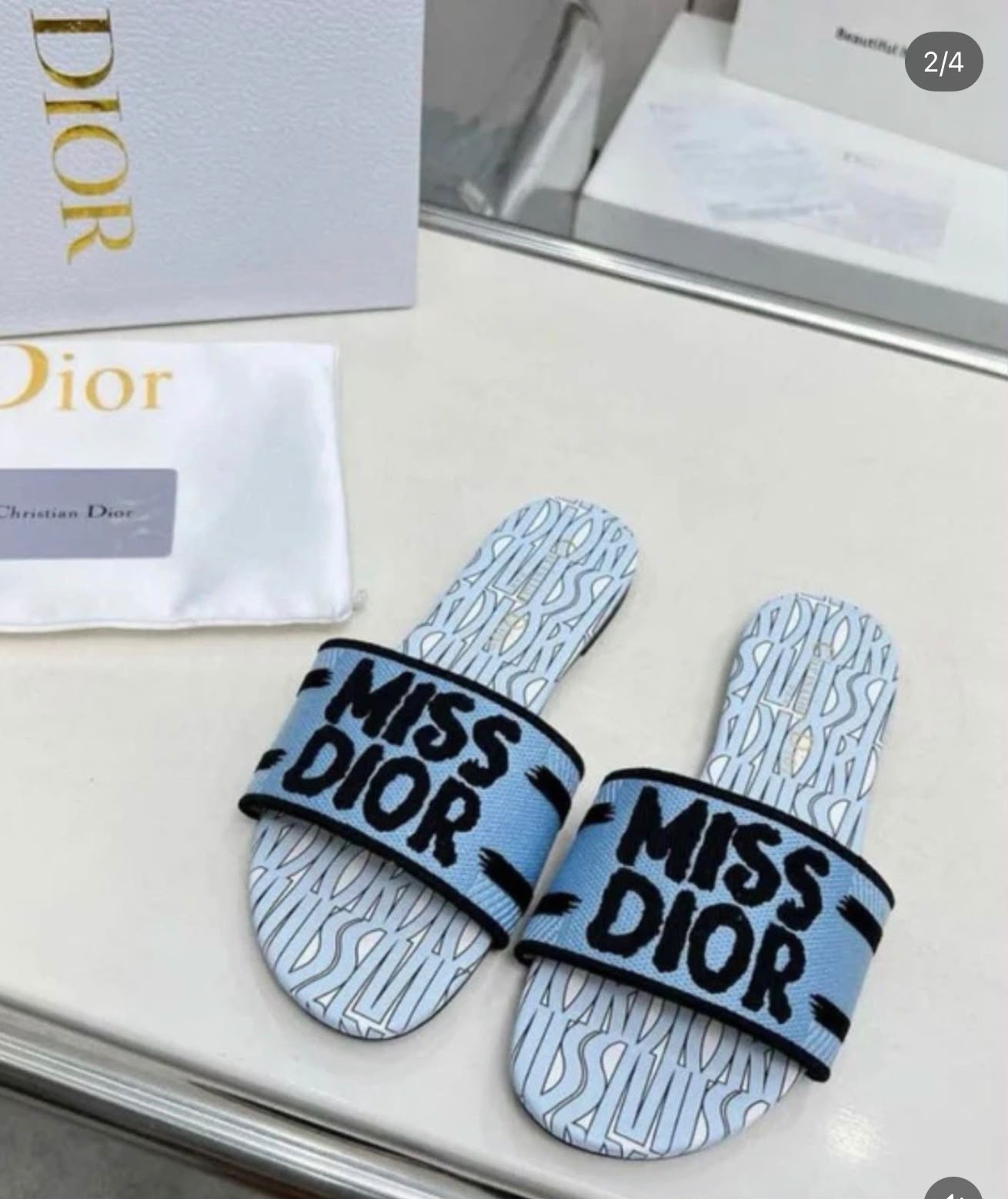 Miss Dior Slide Sandals