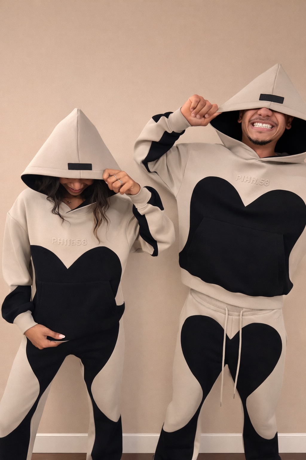 Tan and Black Hoodie