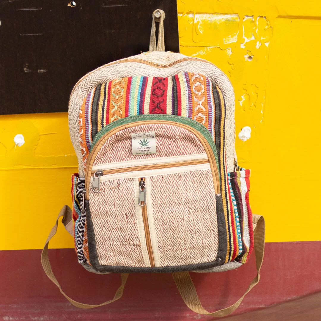 Bohemian Hemp Medium Backpack