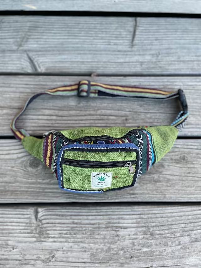 Green Hemp Waist Bag