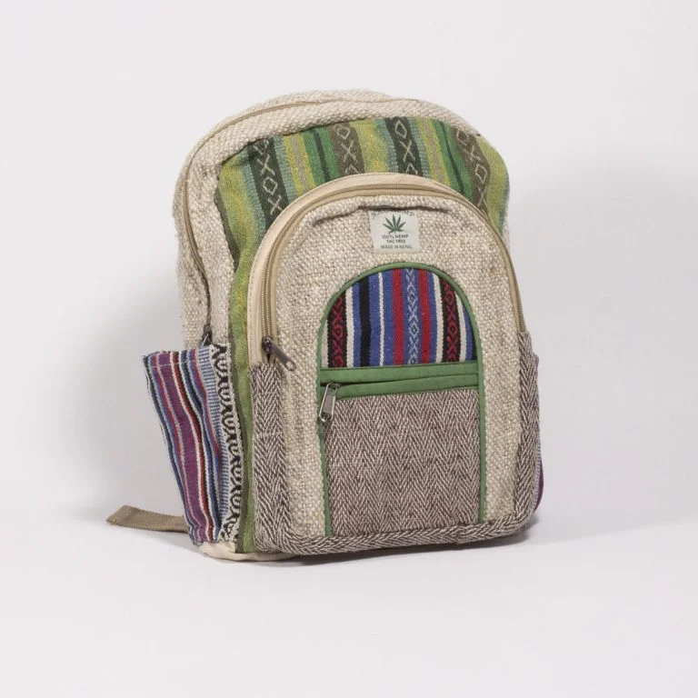 Hemp Patchwork Medium Backpack