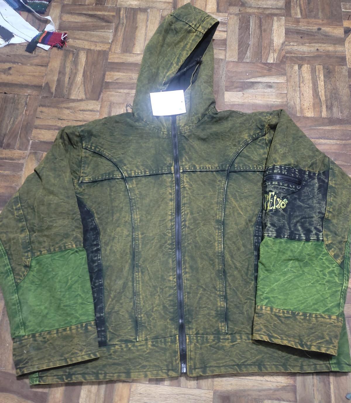 Vintage Green Hooded Jacket