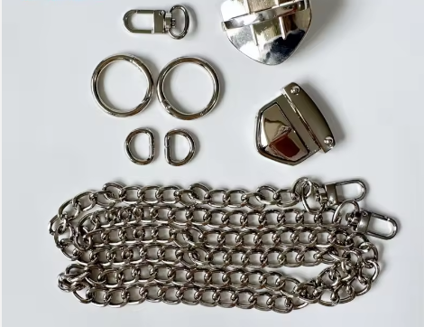 Silver Handbag Hardware Kit