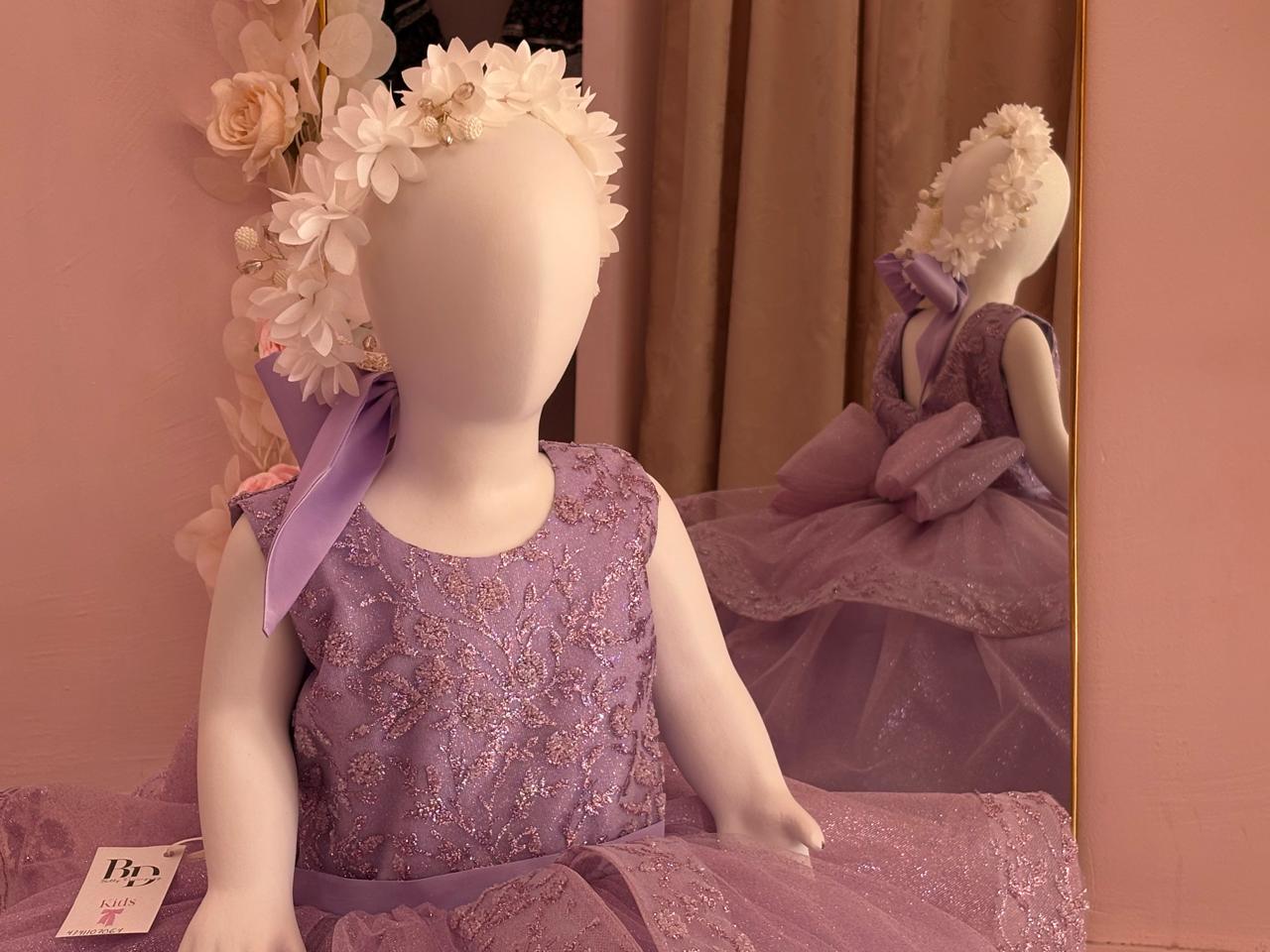 Vestido de Fiesta Infantil Lila