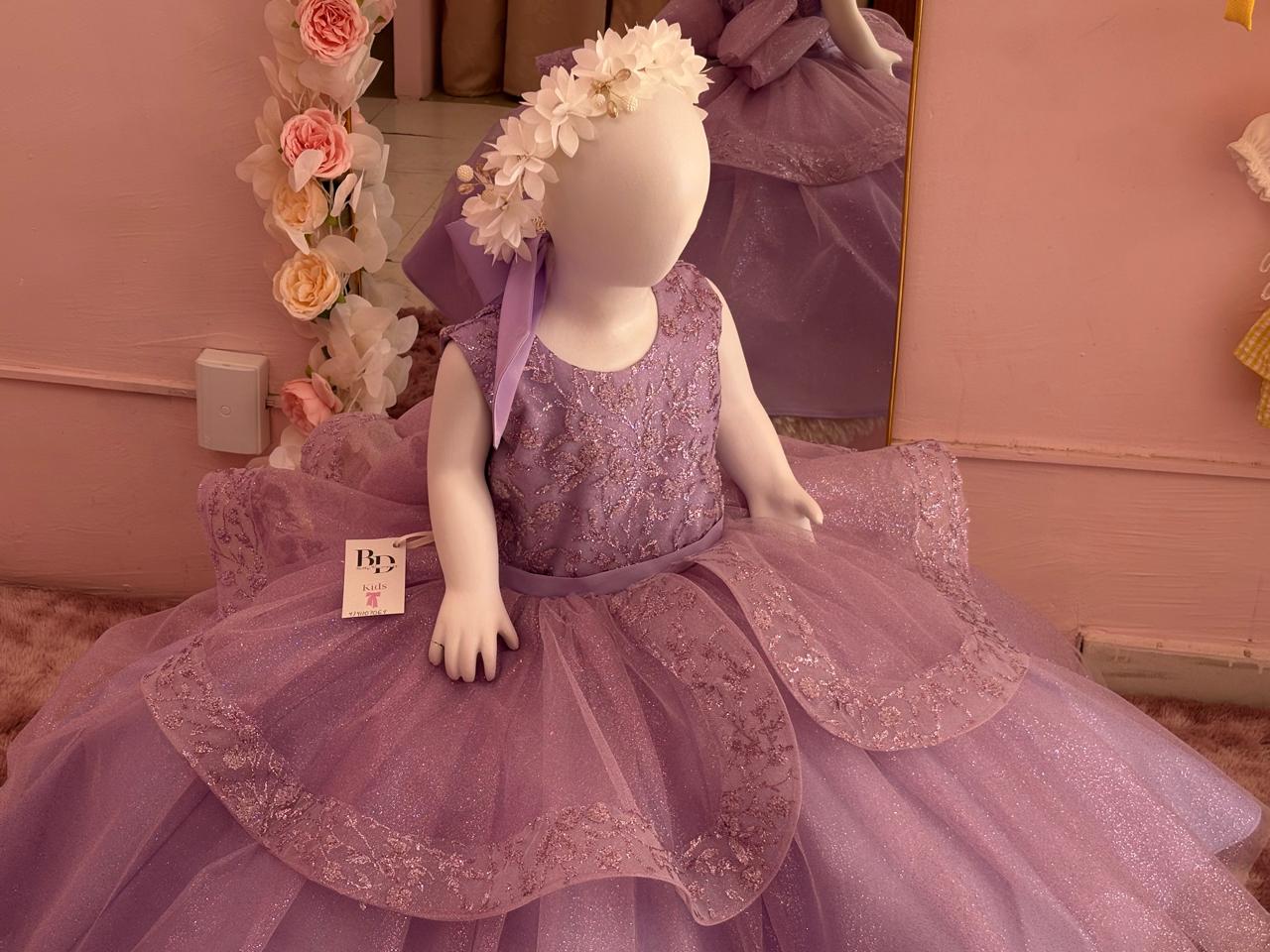 Vestido de Fiesta Infantil Lila