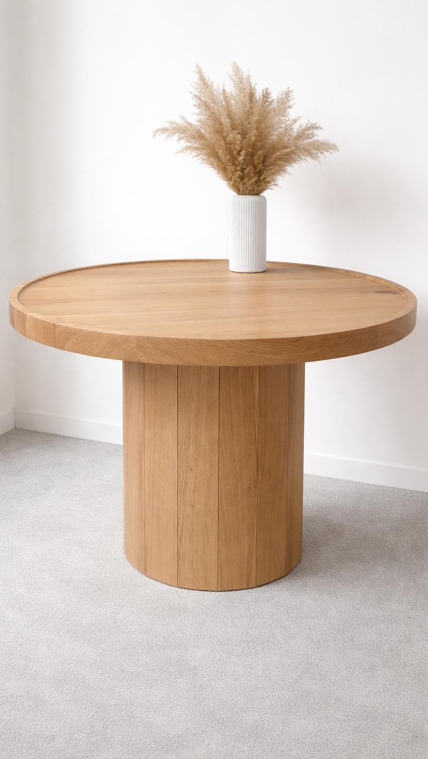 Okrągły stół dębowy