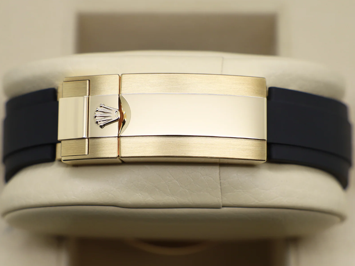 GENTS ROLEX YACHT-MASTER 42mm 226658 18ct YELLOW GOLD OYSTERFLEX STICKERS 