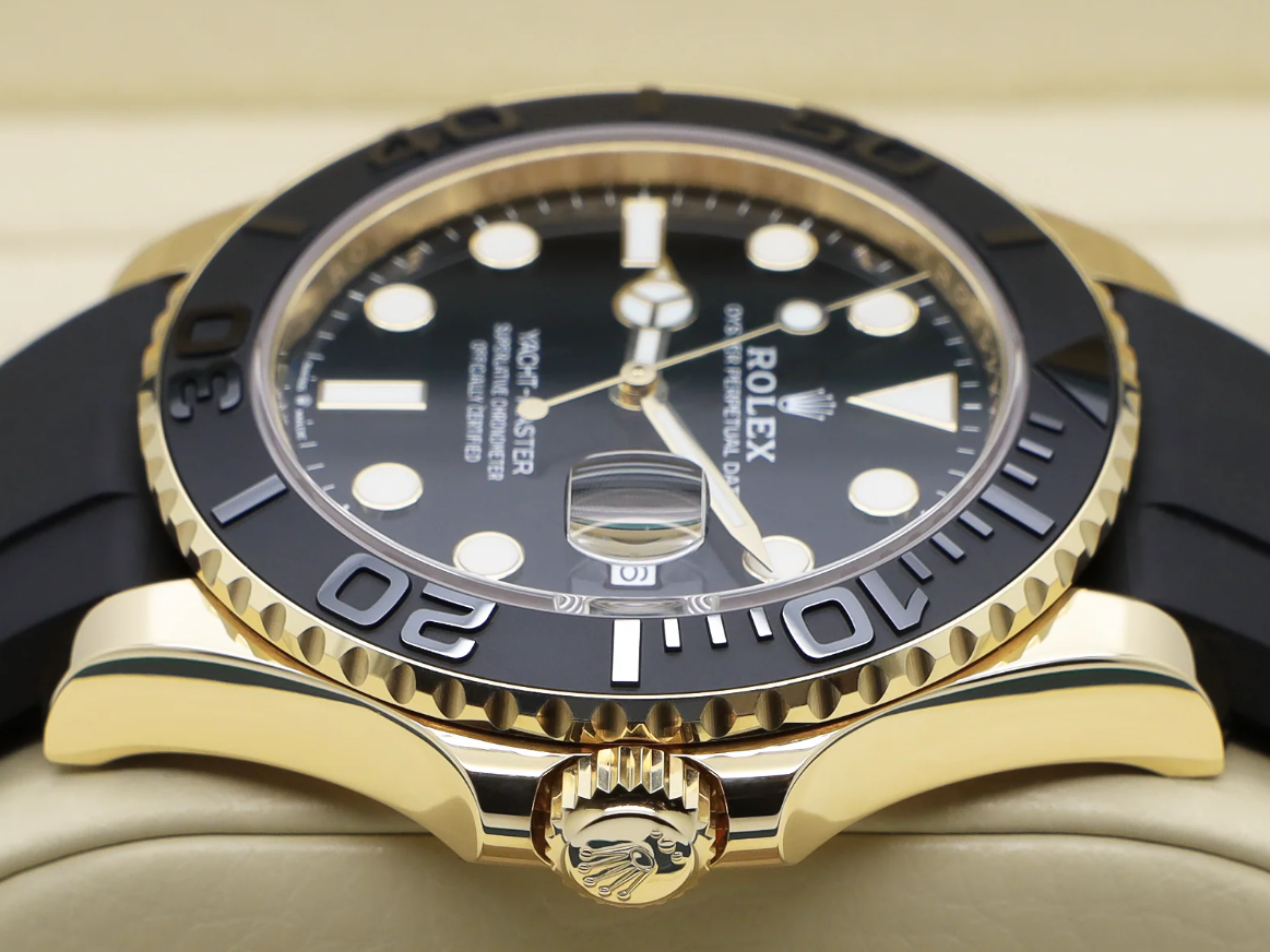 GENTS ROLEX YACHT-MASTER 42mm 226658 18ct YELLOW GOLD OYSTERFLEX STICKERS 